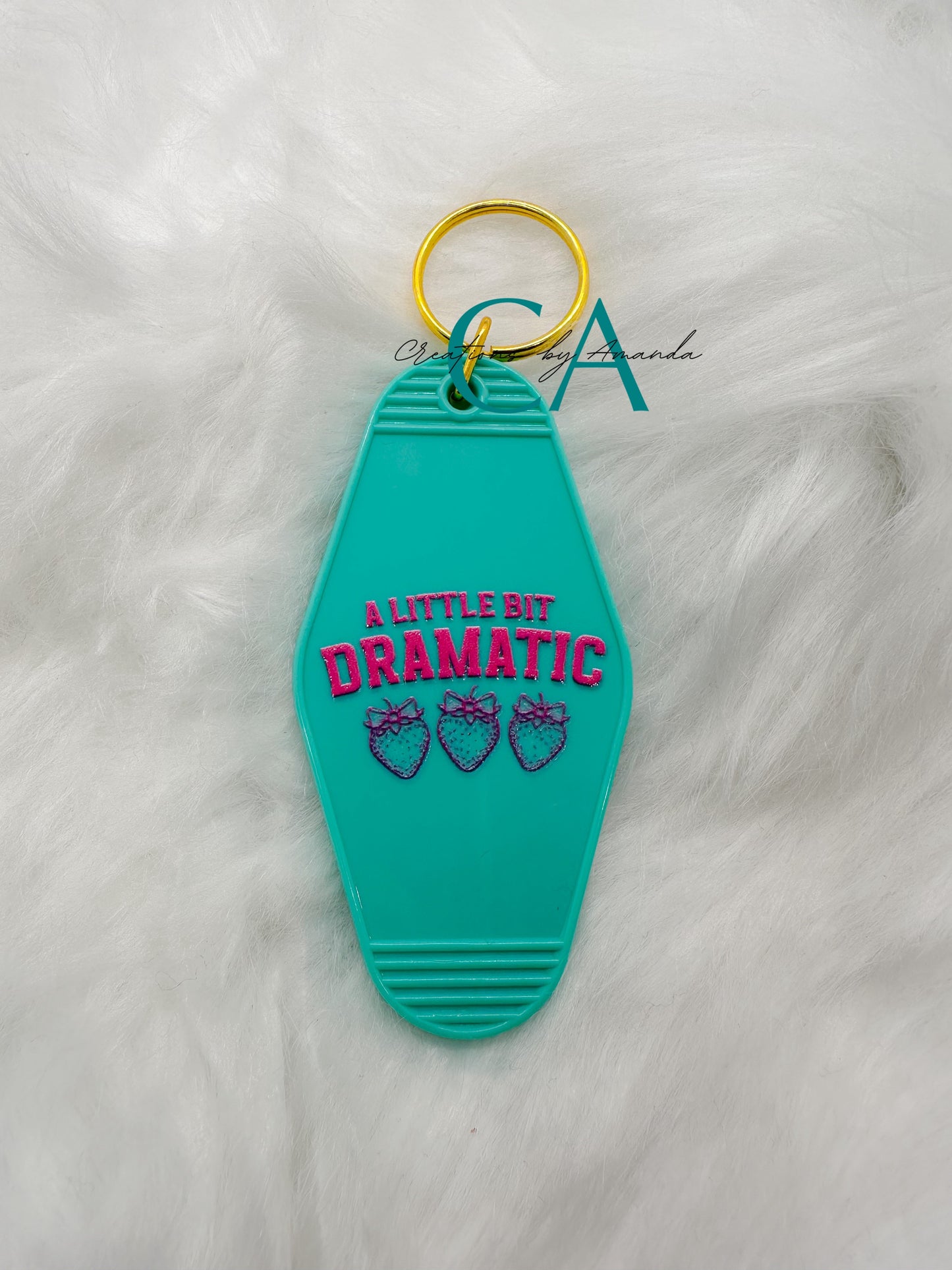 Motel Keychain - A Little Bit Dramatic (Teal)