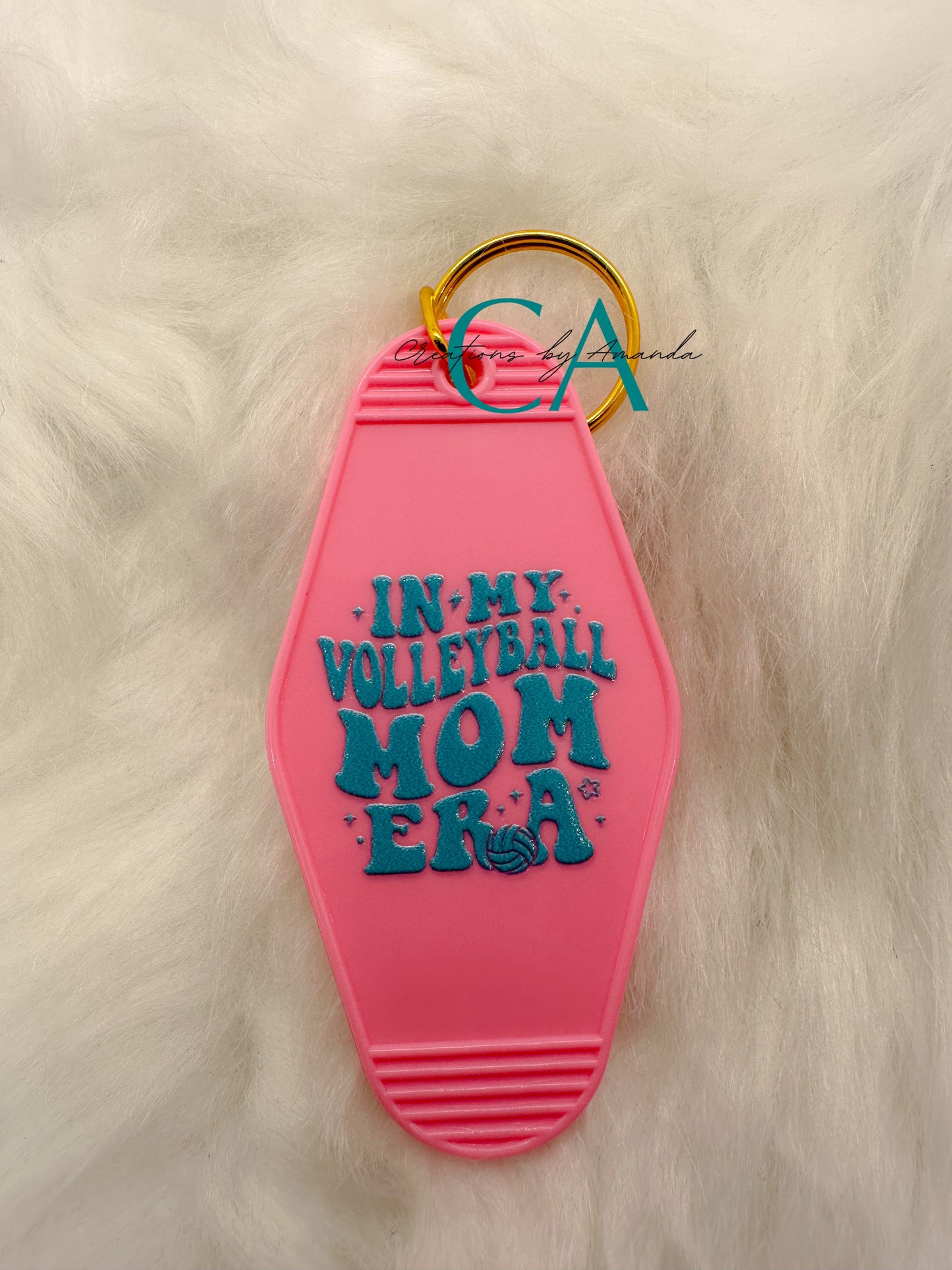 Motel Keychain - In My Volleyball Mom Era (Barbie Pink)