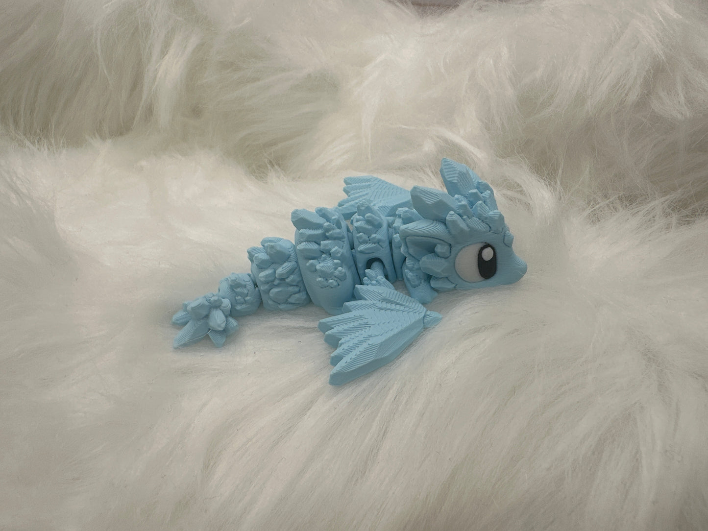 3D Printed Articulated Dragon - Crystal