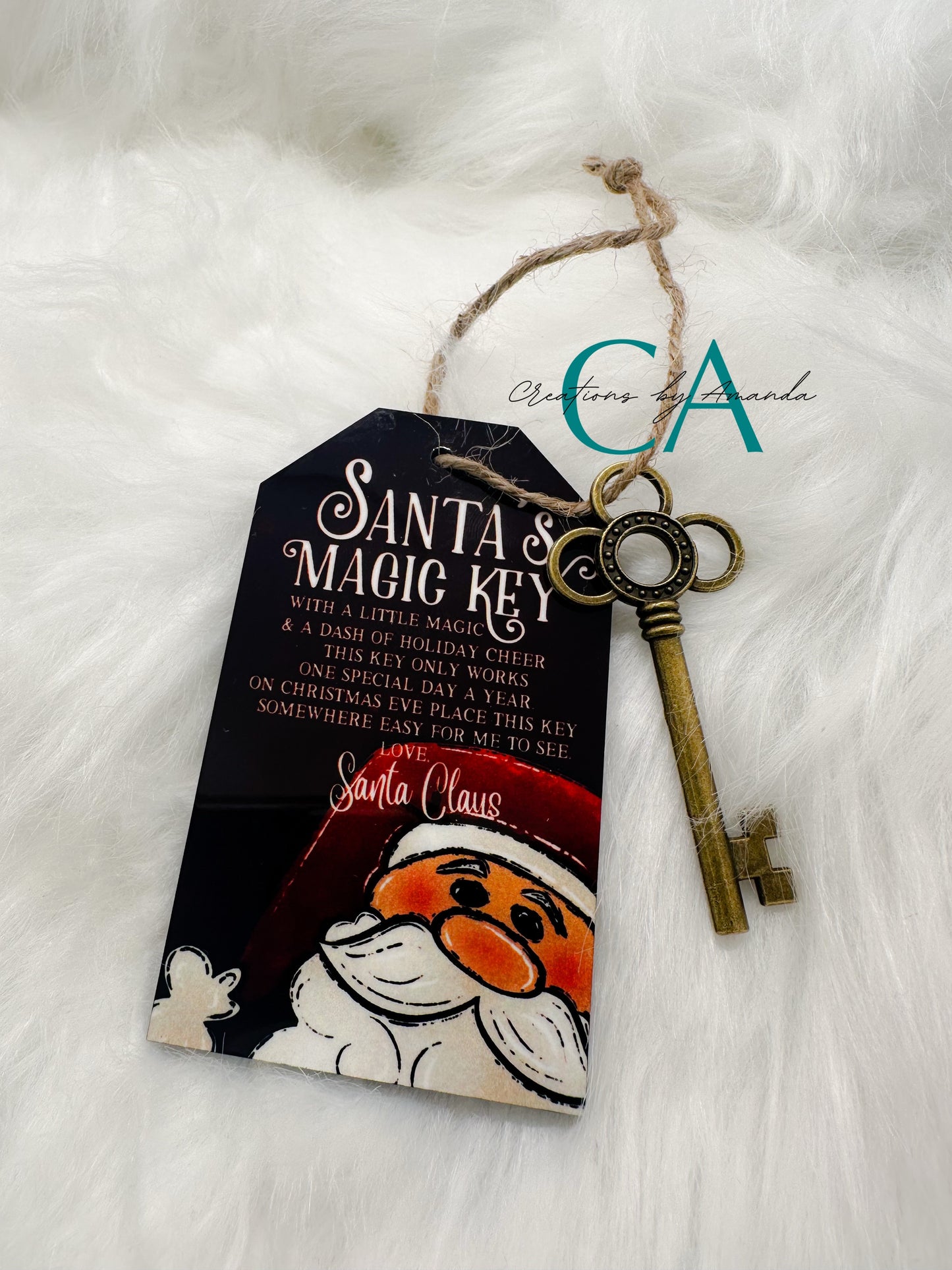 Santa Key - Santa Tag Ornament