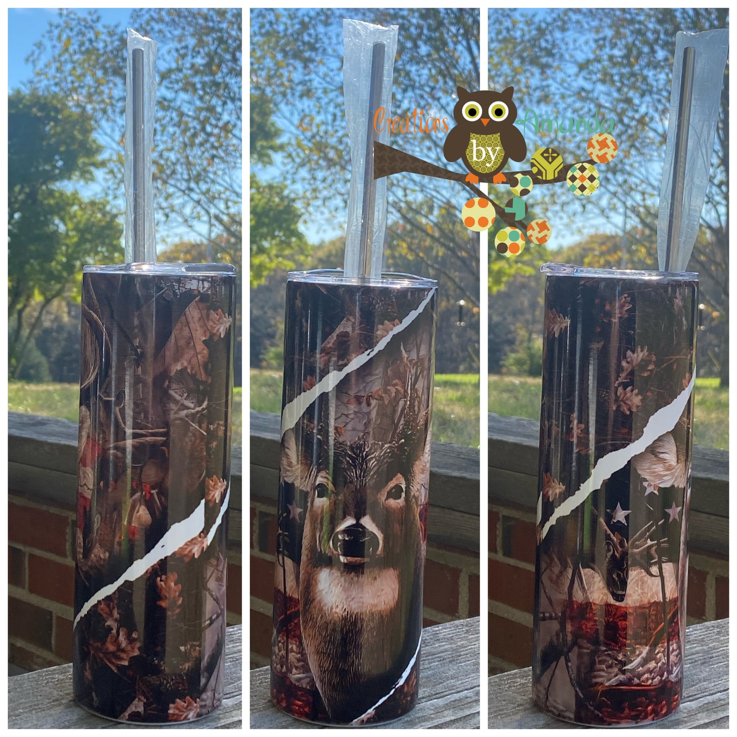 Deer (American Flag-Tears) Tumbler