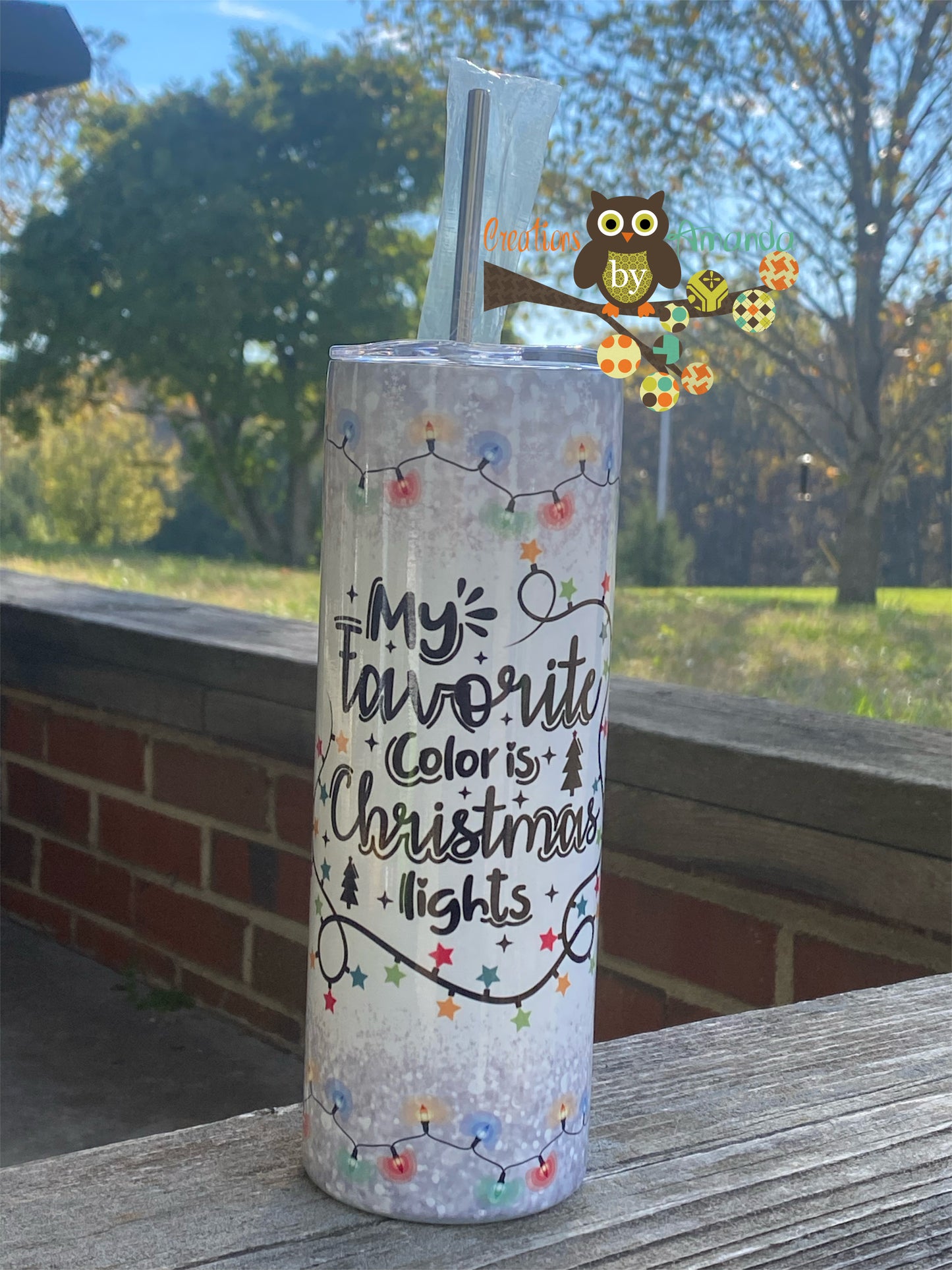 Favorite Color is Christmas Lights Tumbler