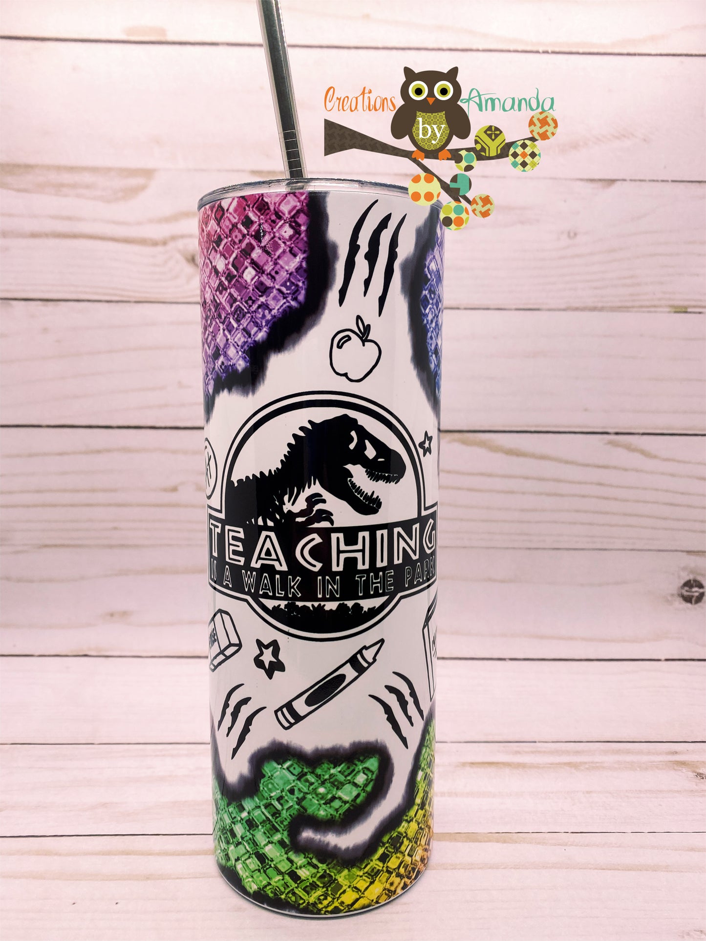 Teacher (Teaching Is A Walk In The Park-Colorful) Tumbler