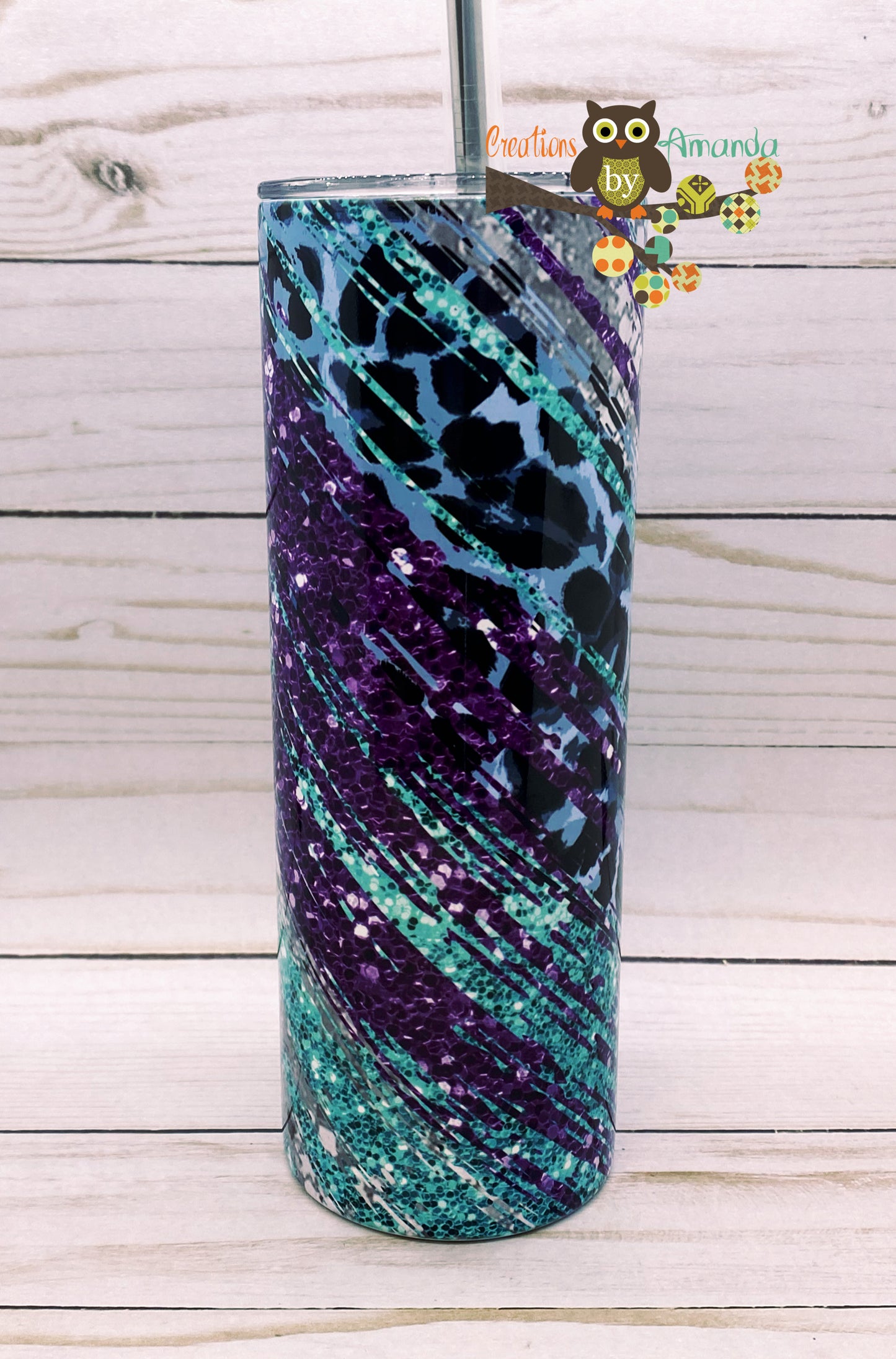 Teal & Purple Milky Way Tumbler