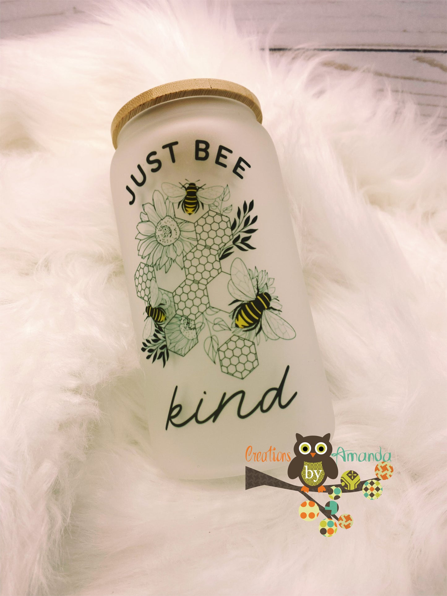 Just Bee Kind Glass Jar