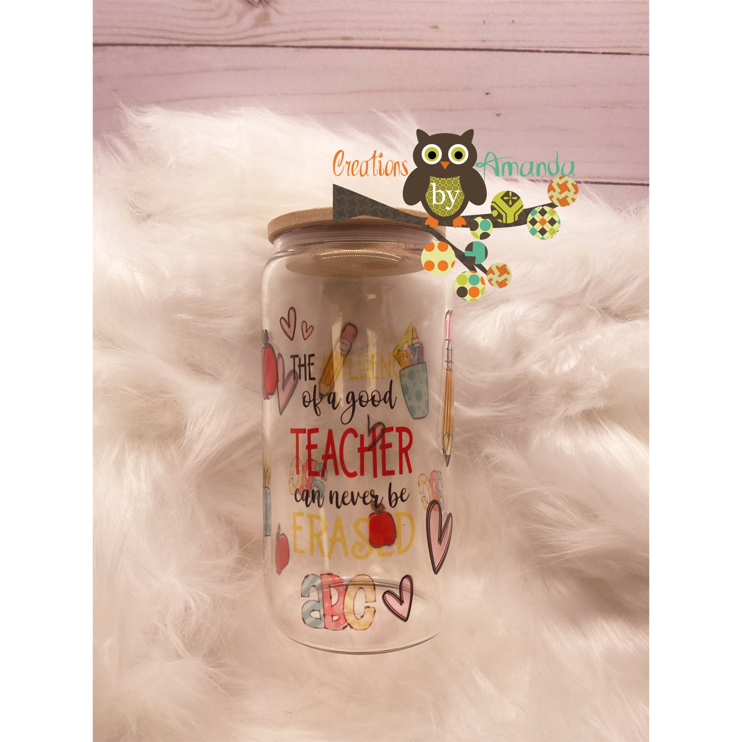 The Influence of a Good Teacher Glass Jar