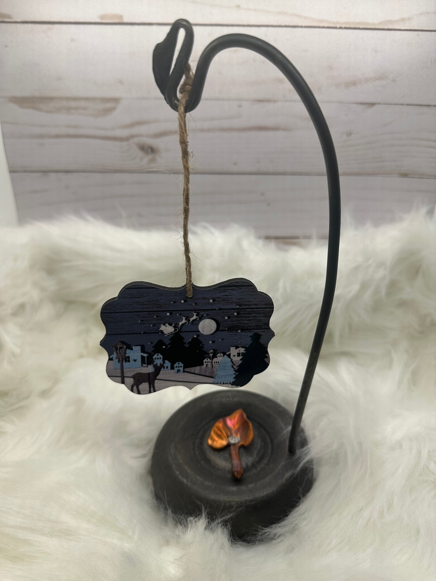 Santa Sleigh Scenery Benelux Ornament