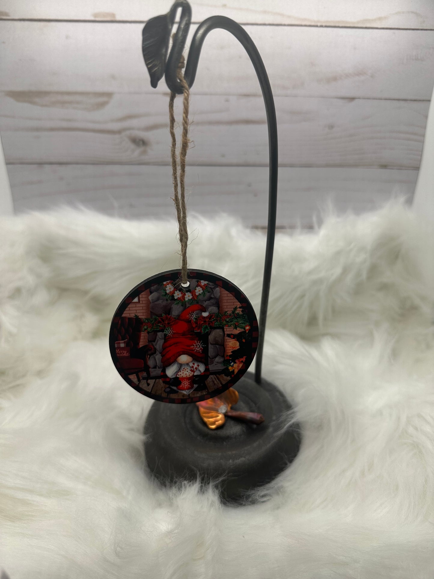 Gnome (Hot Chocolate) Circle Ornament