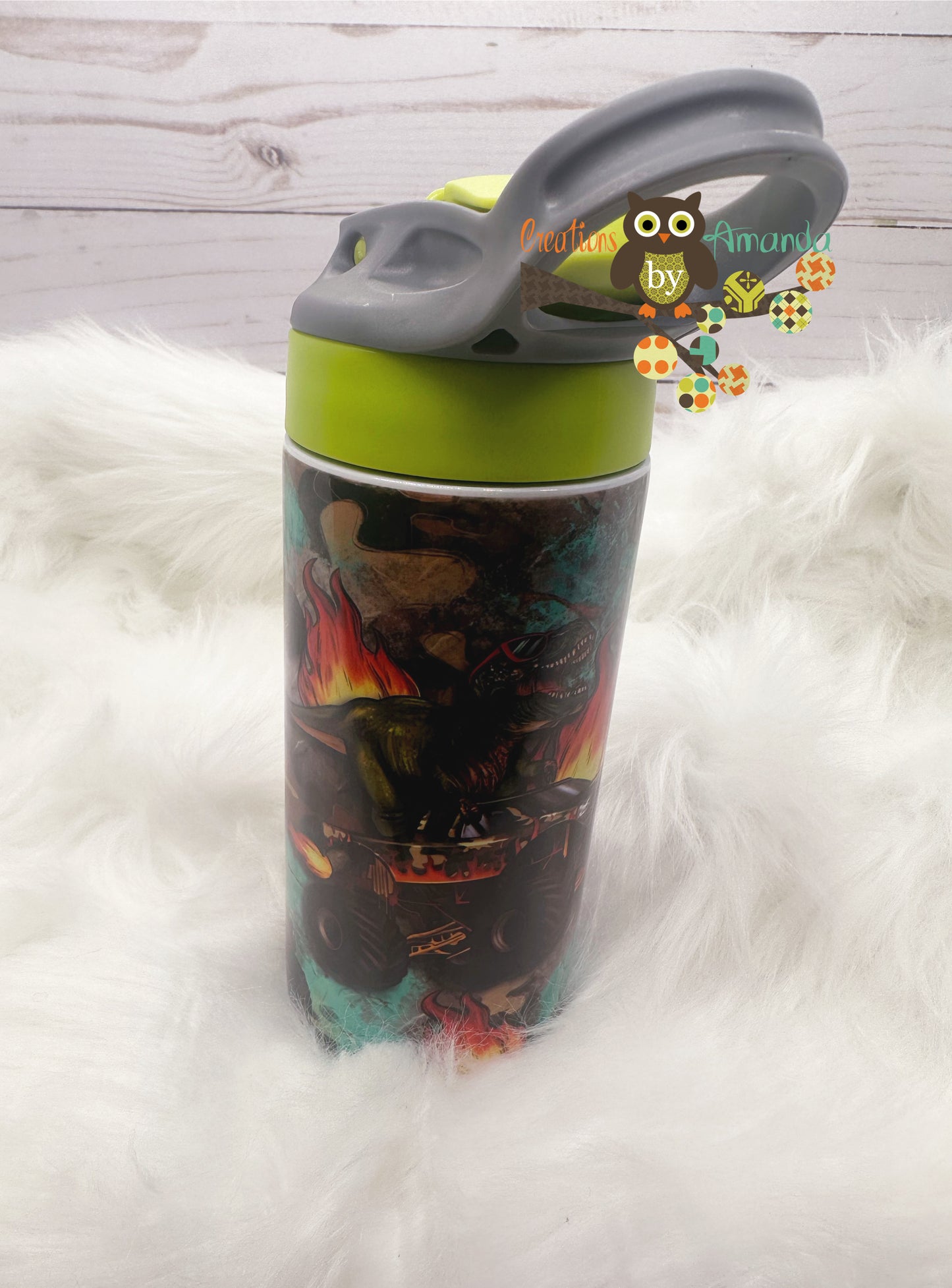 Dinosaur Monster Truck Flip Top Sippy Cup