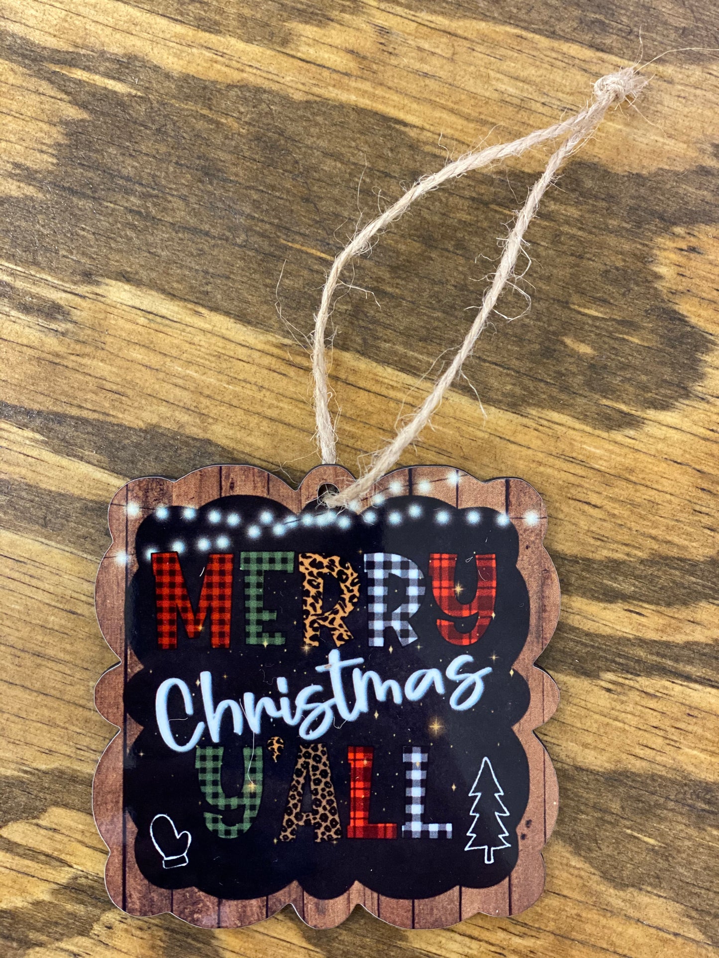 Merry Christmas Y'All Malin Ornament