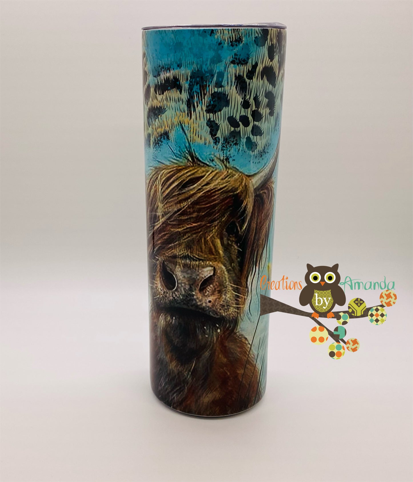 Highland Cow (Teal) Tumbler