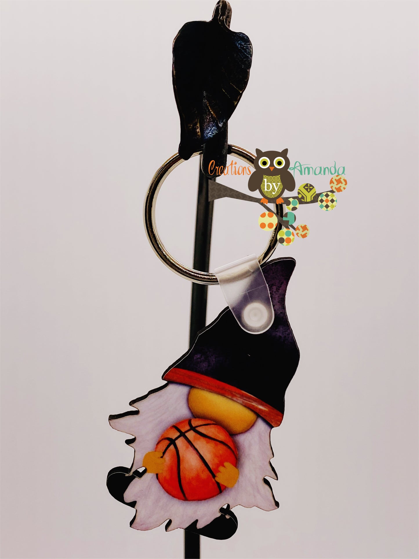 Gnome with Basketball Keychain