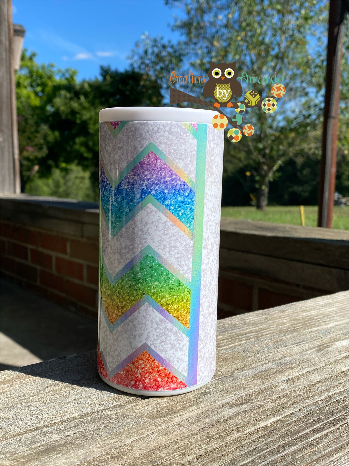 Chevron Slim Can Cooler