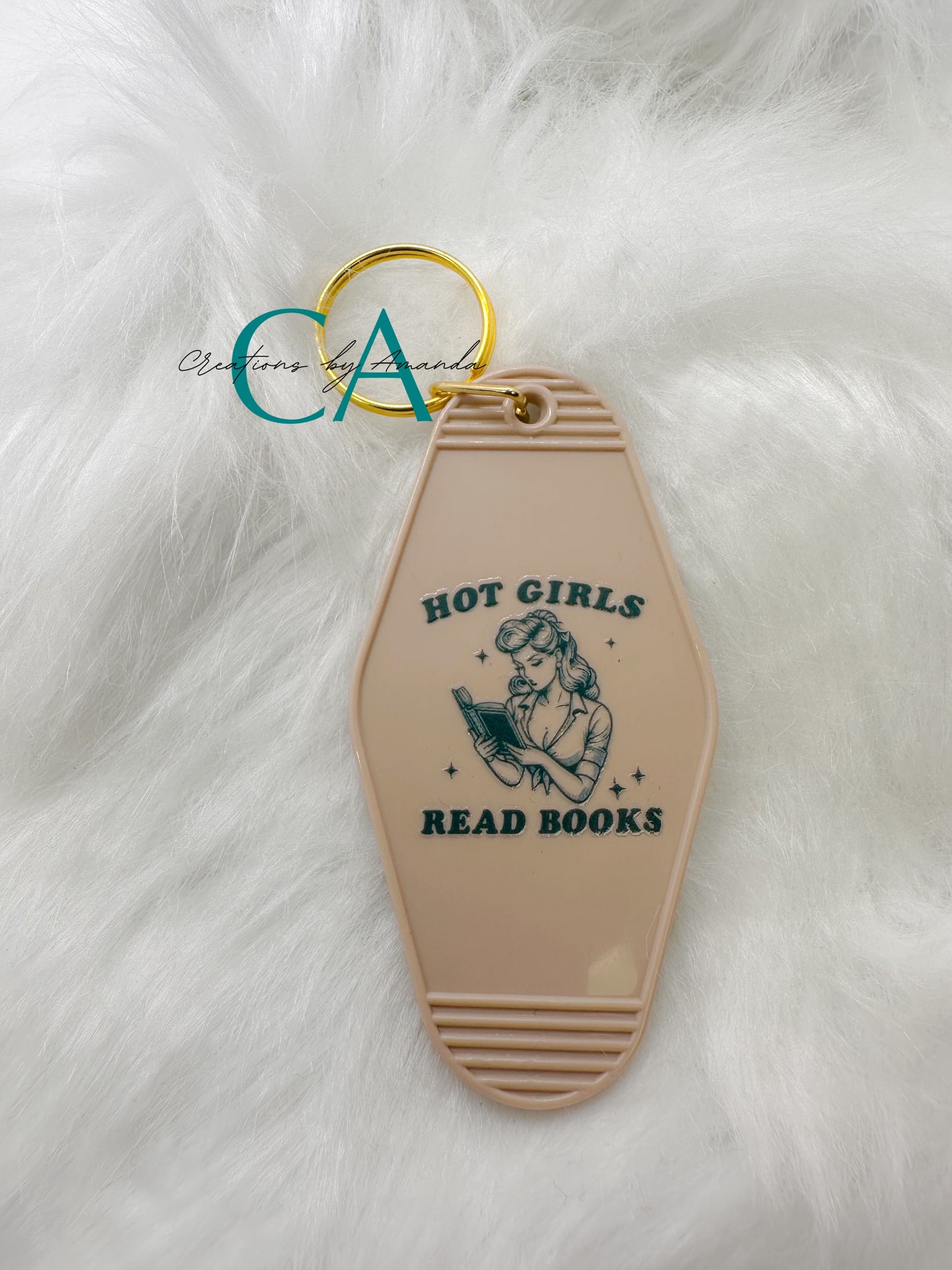 Motel Keychain - Hot Girls Read Books (Nude)