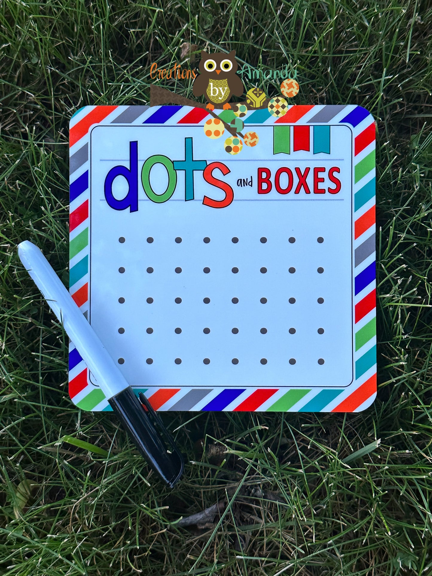 Dots & Boxes Dry Erase Board
