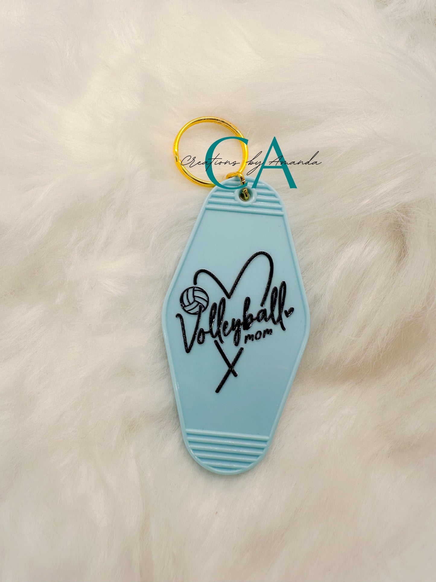 Motel Keychain - Volleyball Mom (Sky Blue)