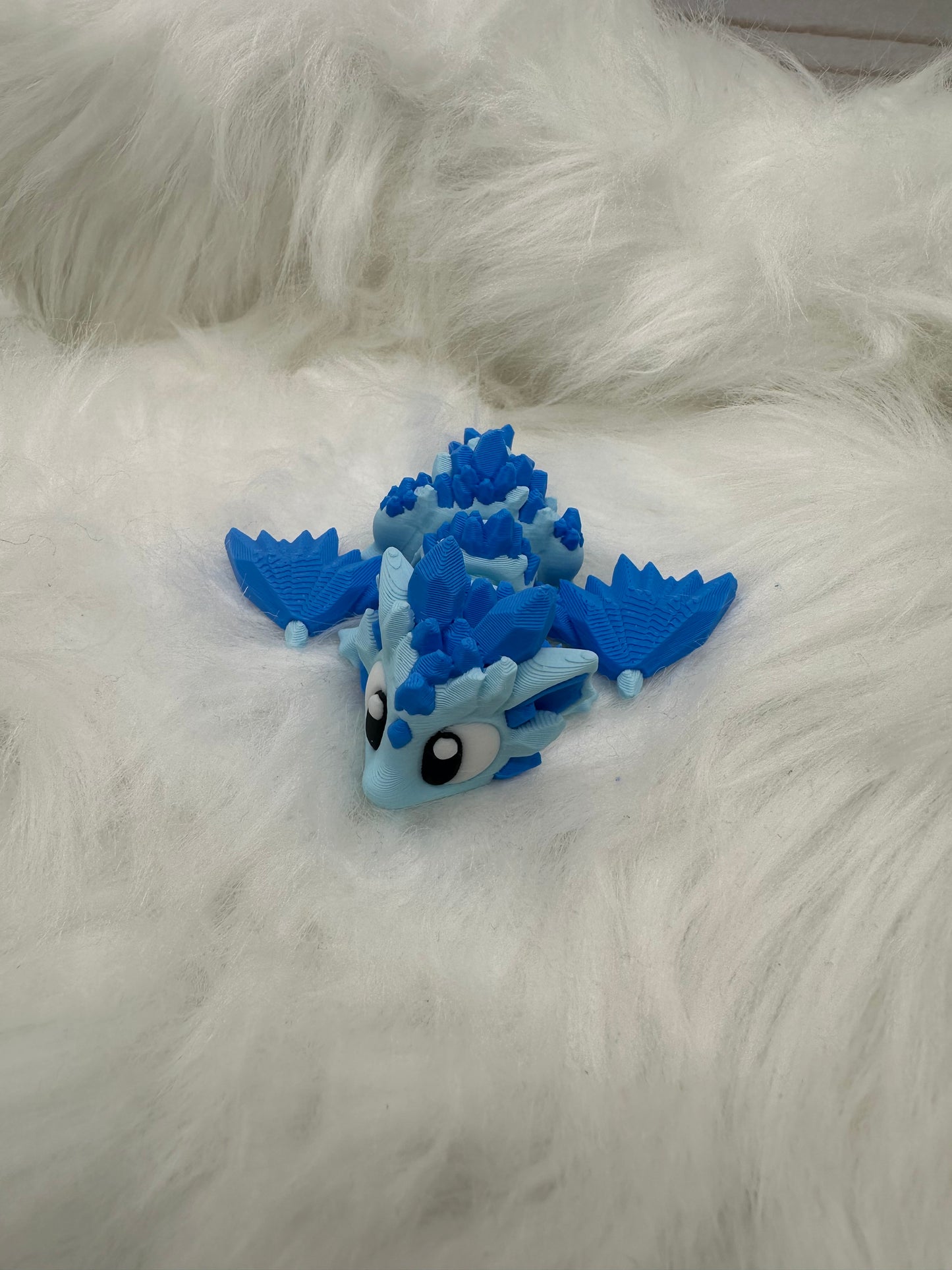 3D Printed Articulated Dragon - Crystal
