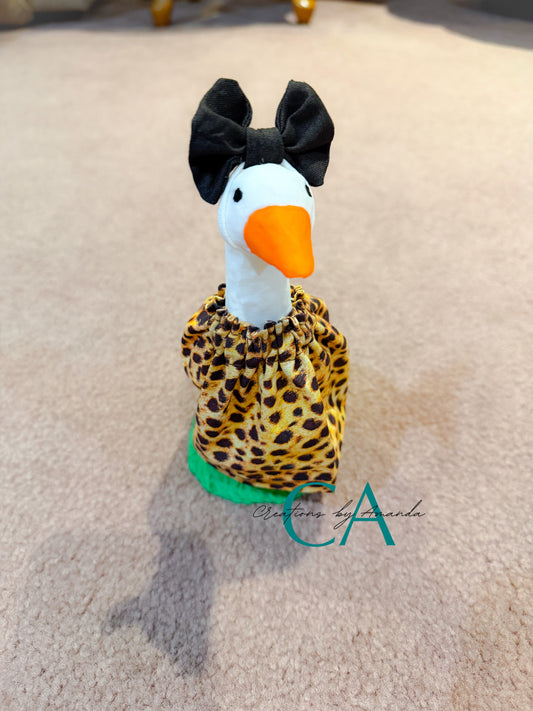 Desk Goose Outfit - Leopard Print