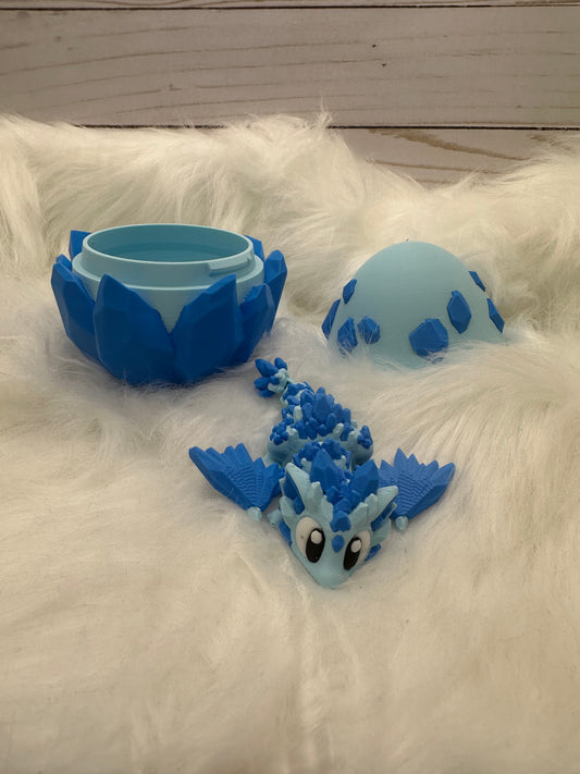 3D Printed Articulated Dragon - Crystal