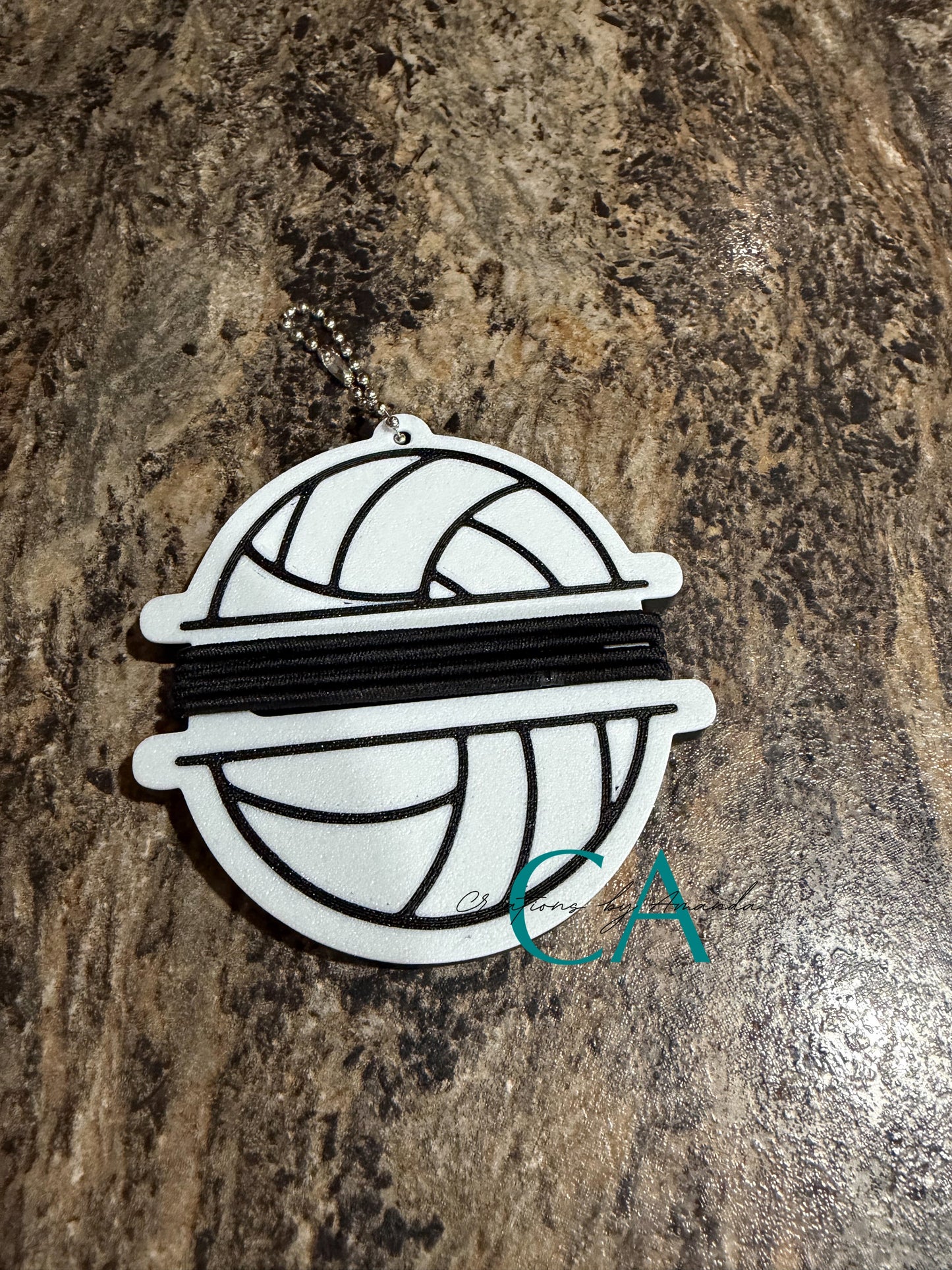 3D Printed Hair Tie Holder Keychain
