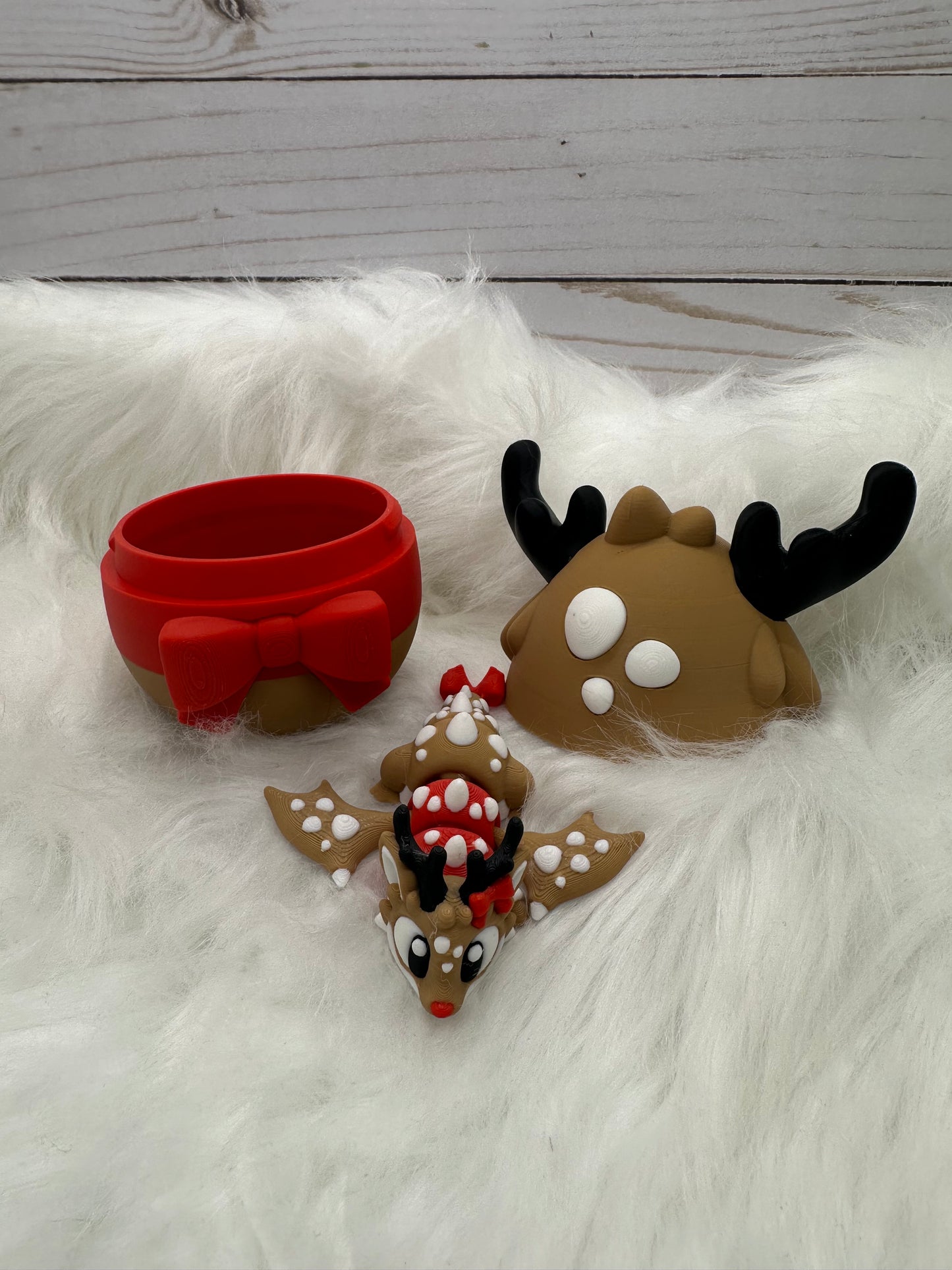 3D Printed Articulated Dragon - Reindeer