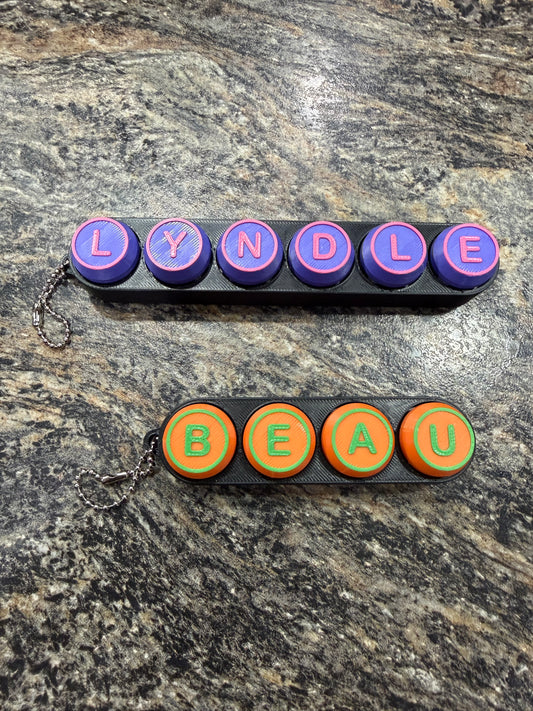 Personalized Keyboard Fidget Clicker Keychain