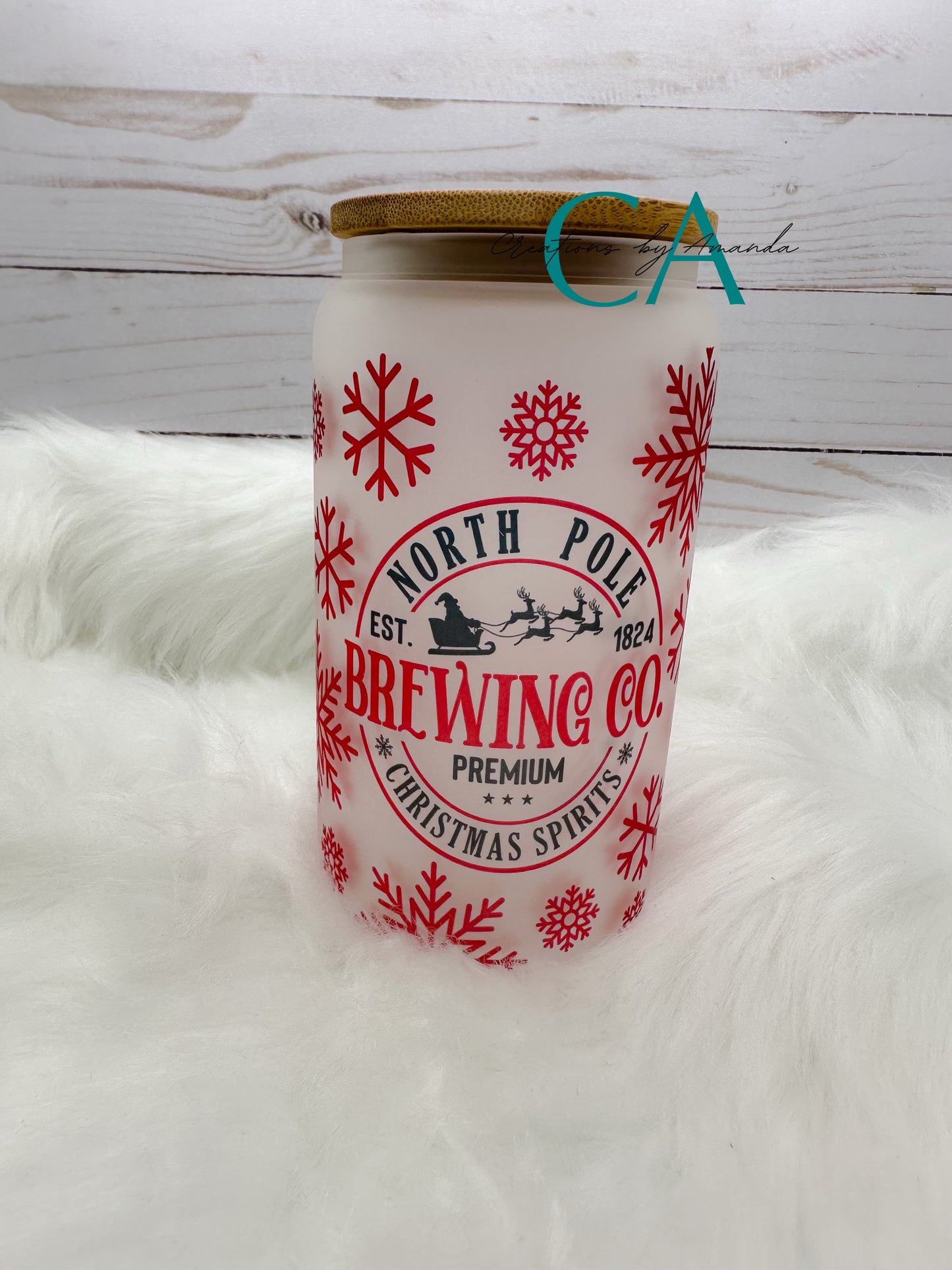 North Pole Brewing Glass Jar