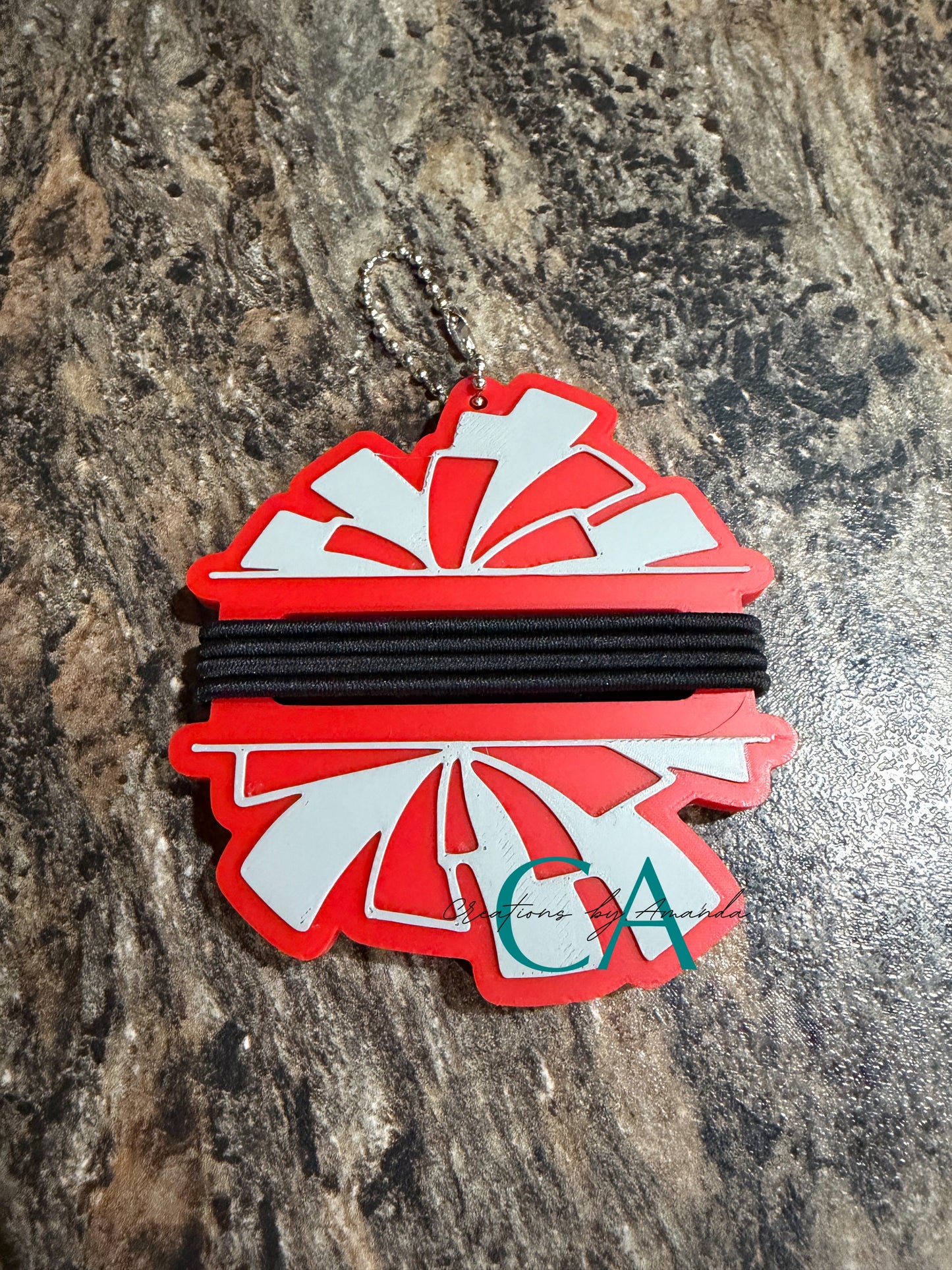 3D Printed Hair Tie Holder Keychain
