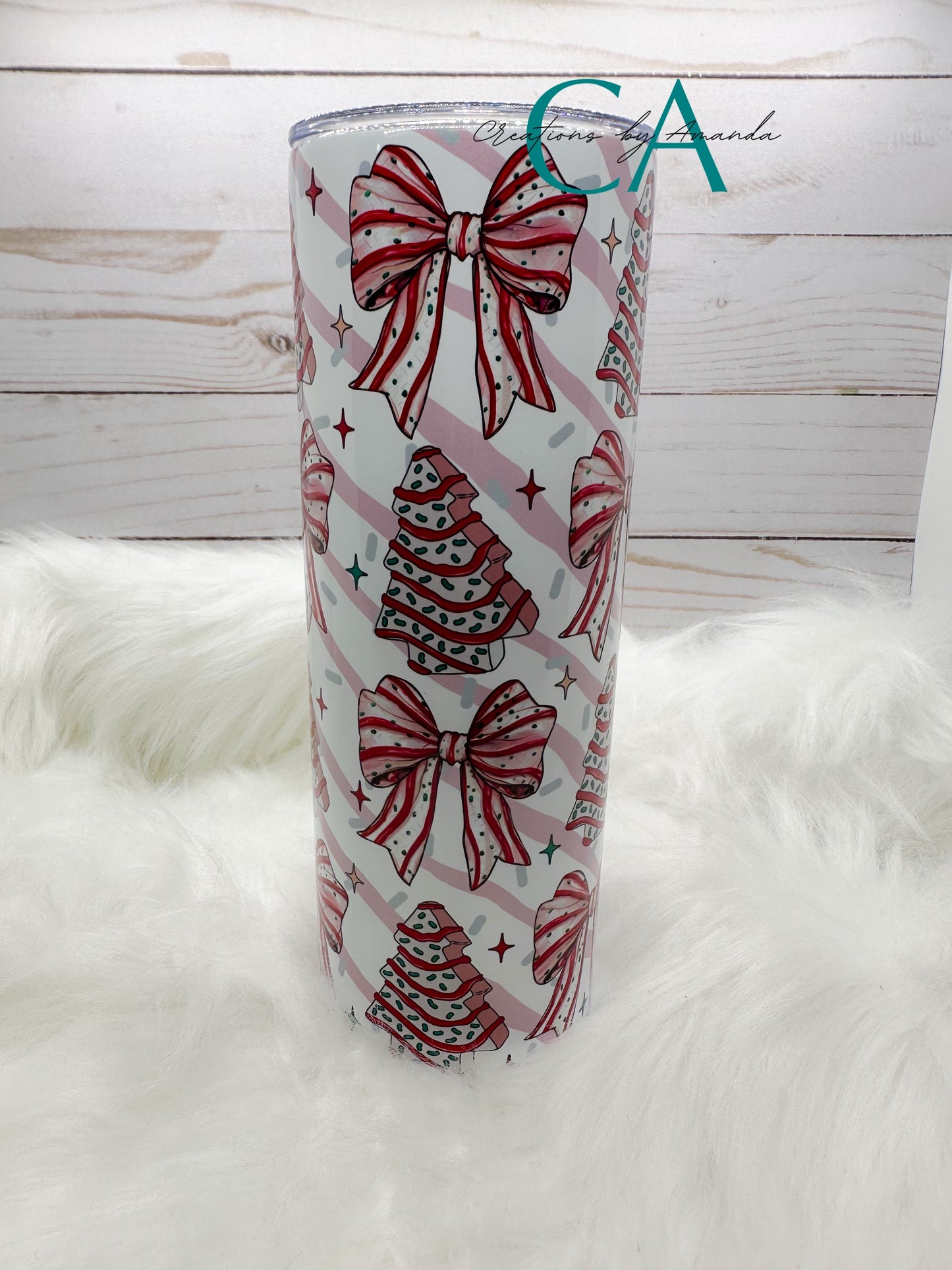 Coquette Christmas Cakes Tumbler