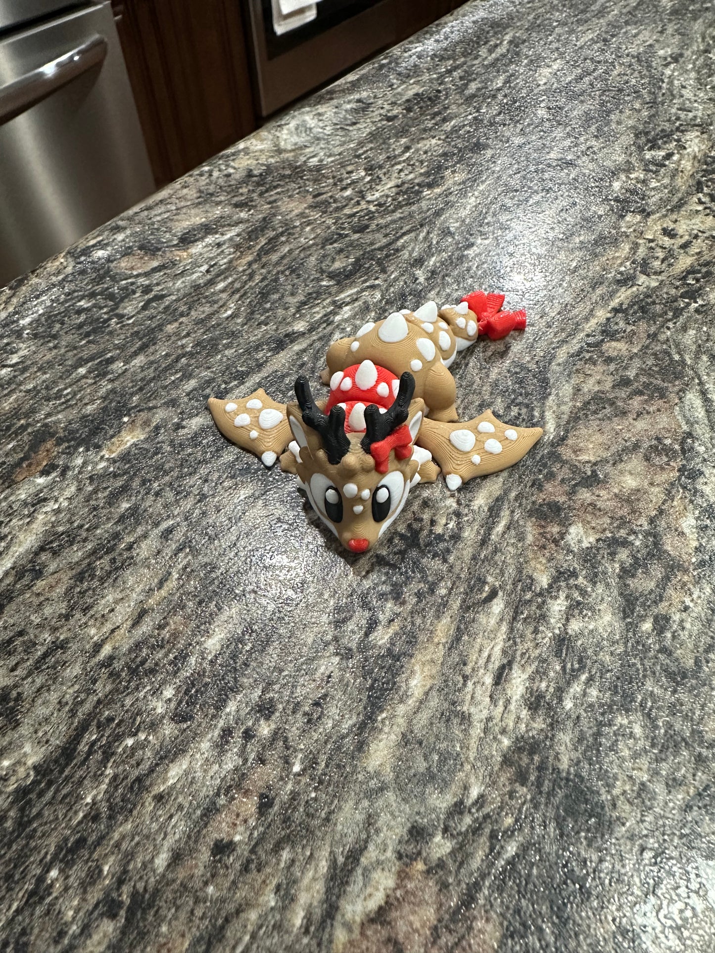 3D Printed Articulated Dragon - Reindeer