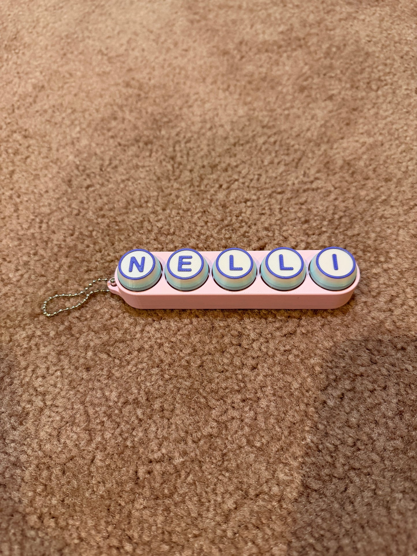 Personalized Keyboard Fidget Clicker Keychain