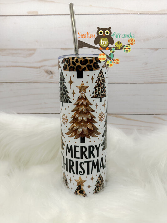 Merry Christmas (Leopard) Tumbler