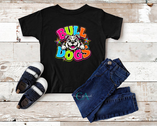 Bulldogs (Retro Neon) Apparel Pre-Order