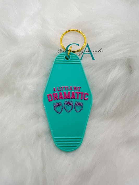 Motel Keychain - A Little Bit Dramatic (Teal)