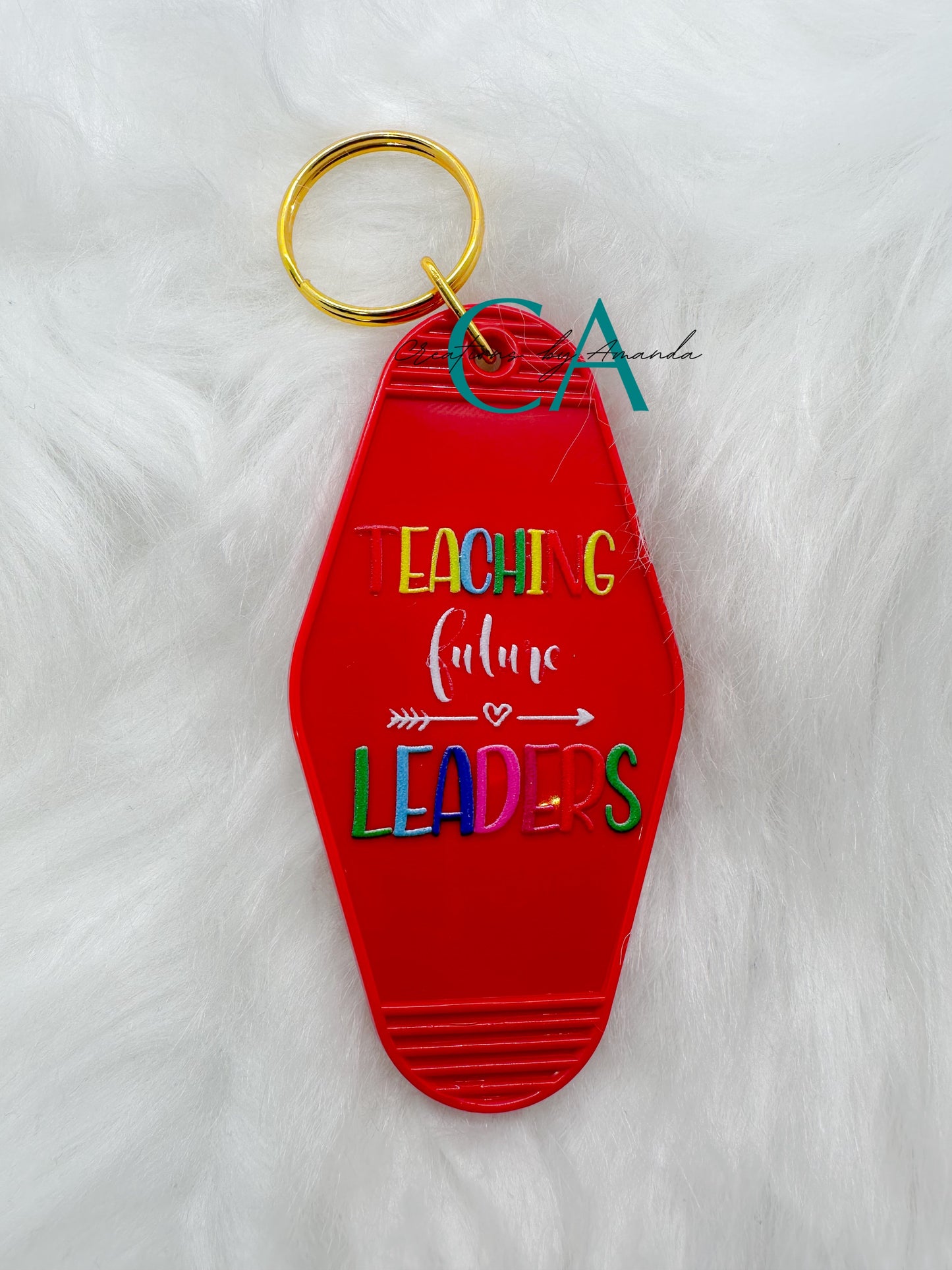 Motel Keychain - Teaching Future Leaders (Red)