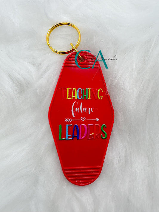 Motel Keychain - Teaching Future Leaders (Red)