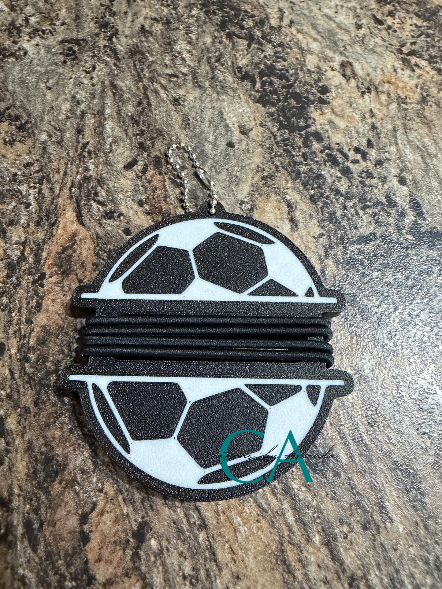 3D Printed Hair Tie Holder Keychain