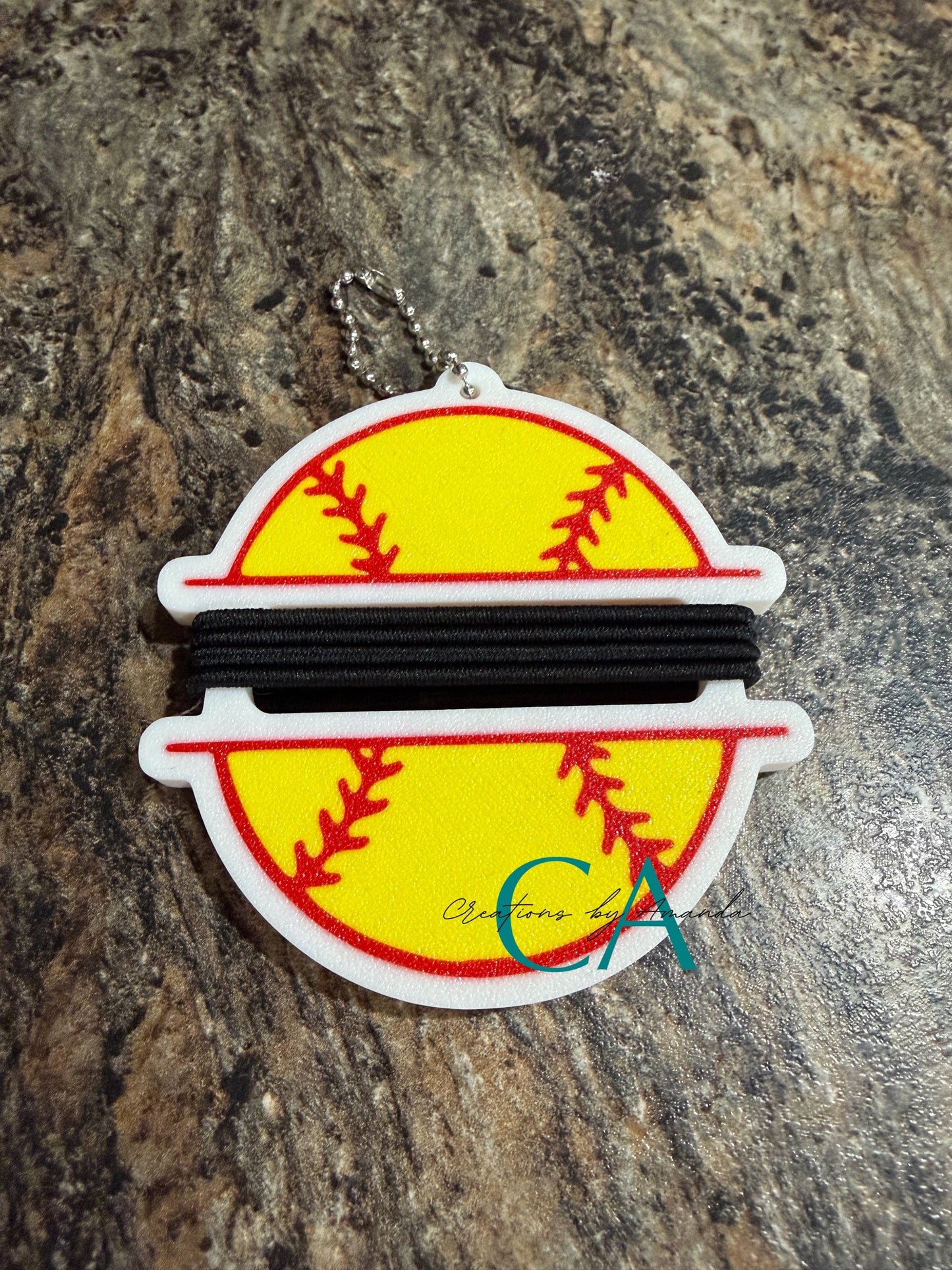3D Printed Hair Tie Holder Keychain