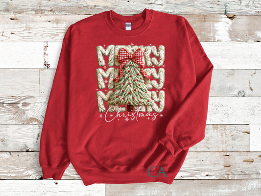 Merry Christmas/Tree (Faux Yarn) Apparel Pre-Order
