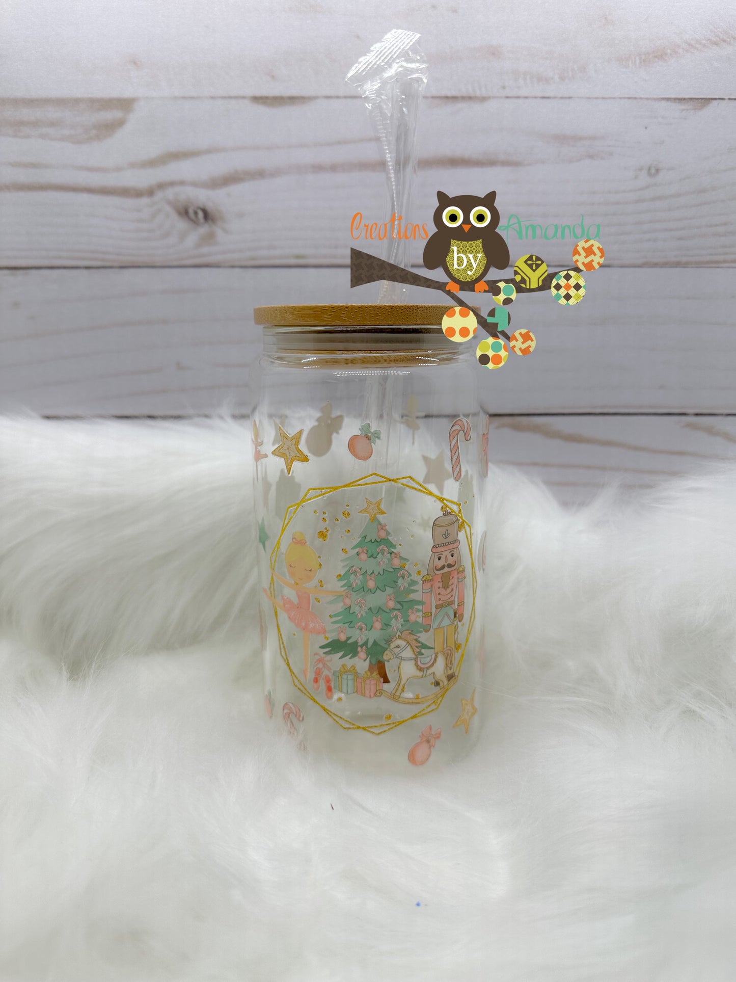 Nutcracker (Pastel) Glass Jar