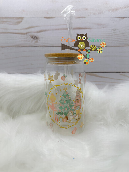 Nutcracker (Pastel) Glass Jar