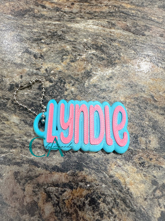 3D Printed Name Keychains