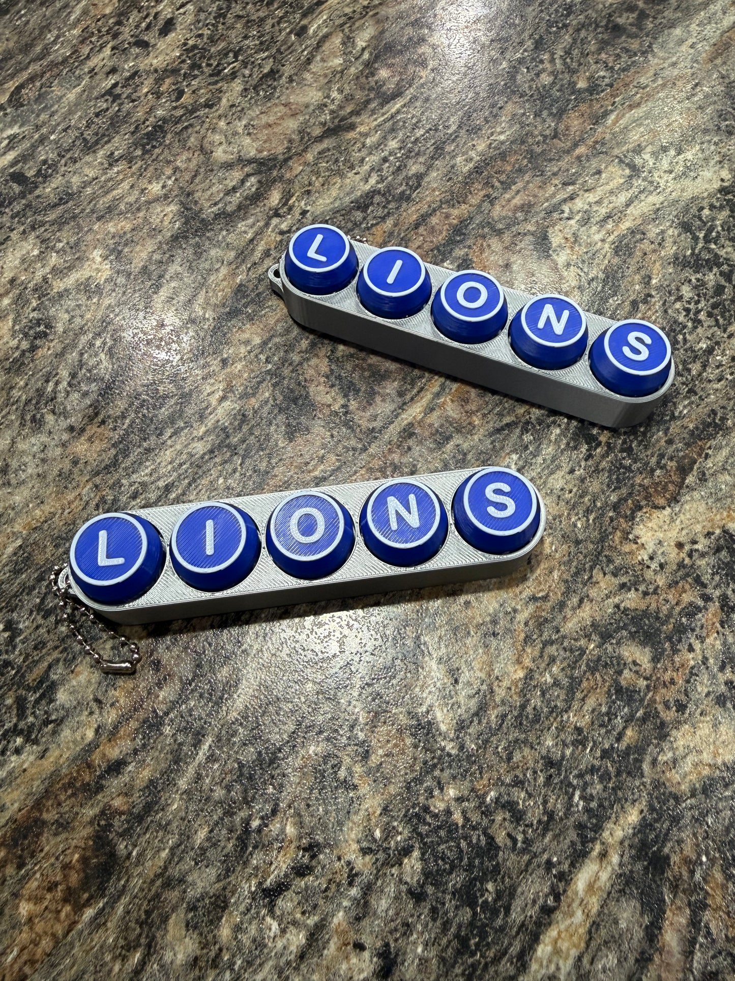 3D Printed Lions Keyboard Fidget Clicker Keychain