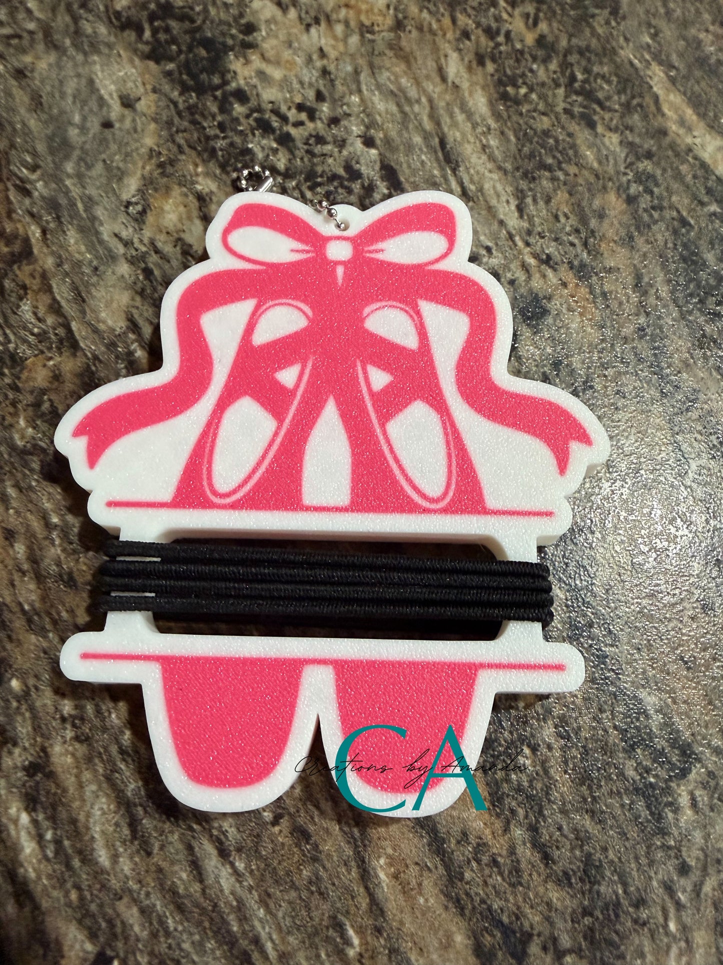 3D Printed Hair Tie Holder Keychain