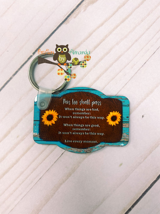 This Too Shall Pass Keychain
