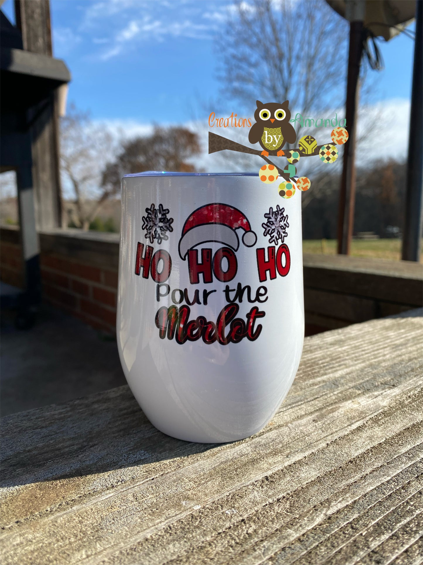 Ho Ho Ho Pour the Merlot Wine Tumbler