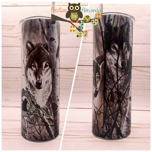 Wolf (Rustic Boho) Tumbler