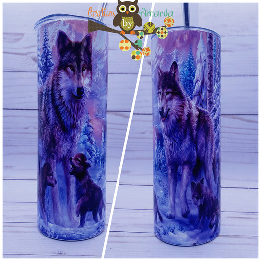Wolf (with Cubs Winter) Tumbler