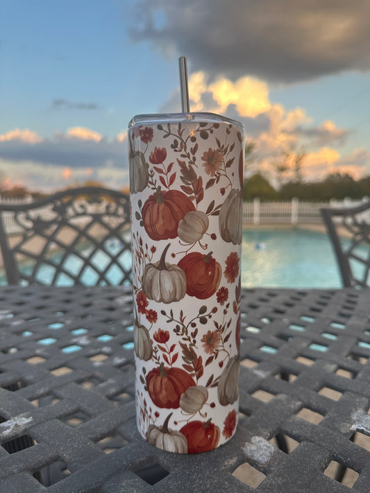 Boho Pumpkin Doodle Tumbler