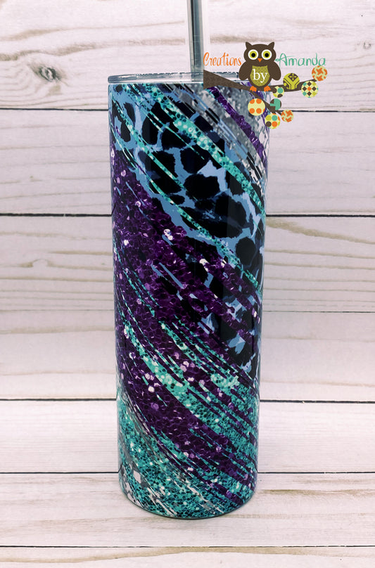 Teal & Purple Milky Way Tumbler